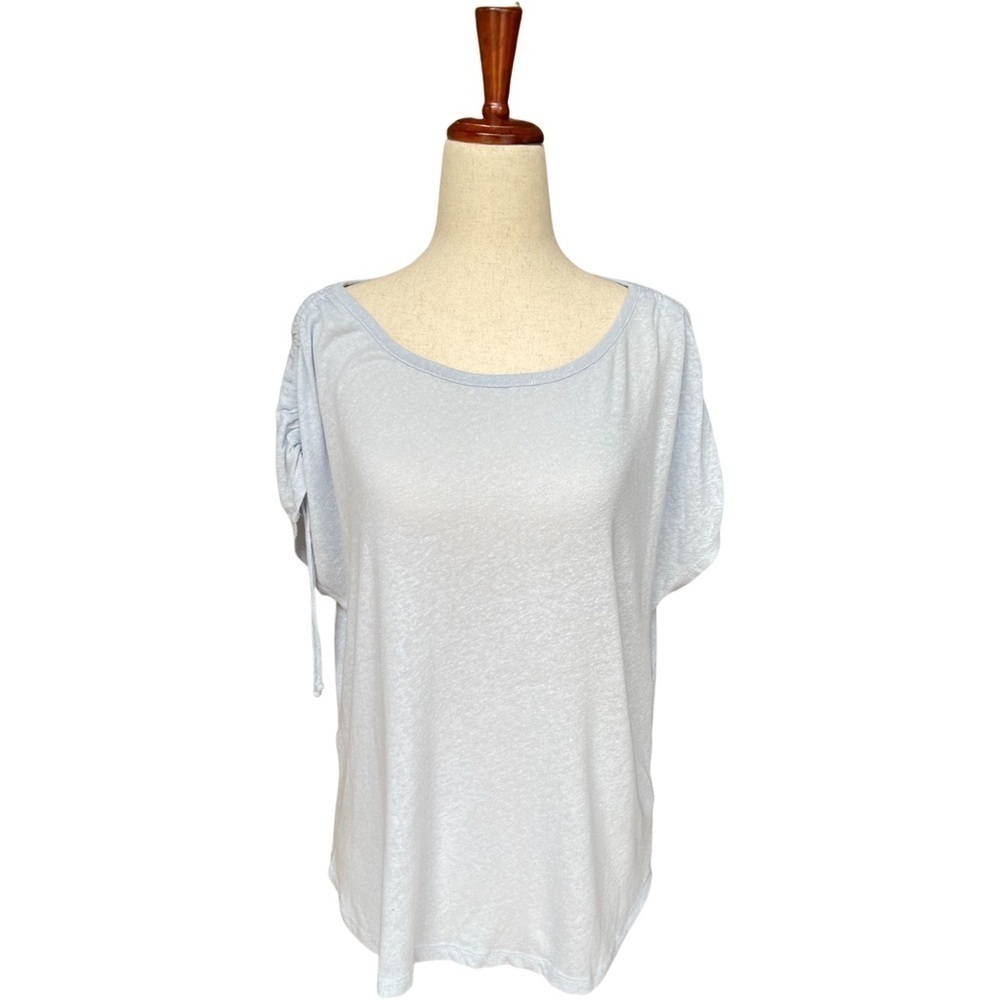 Joie Linen Blend Light Blue Top Size Large